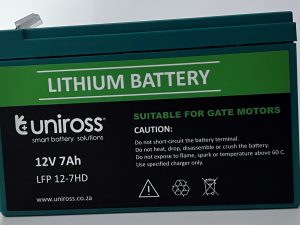 Uniross 12.8V 7Ah (89.6Wh) High Draw LiFEPO4  Battery | UR-BAT-LiFePO4-12-7HD
