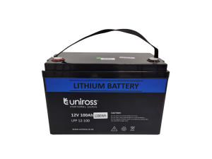 Uniross 12.8V 100Ah (1.28kWh) LiFEPO4 Battery | UR-BAT-LiFePO4-12-100