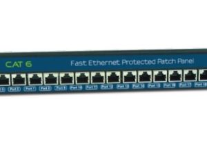 Clear Line 24 Port Gigabit Rackmount PoE Surge Arrestor CAT 6 Patch Panel