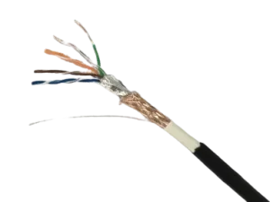 Acconet CAT5 UV Outdoor Ethernet Cable 305m Black Solid Copper SF/TP Pull Box | CAT5U-305-SC