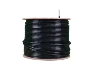 Acconet CAT6 UV Outdoor Ethernet Cable 305m Black Solid Core SF/TP Pull Box | CAT6U-305-SC