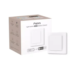 Aqara Light Switch H2 EU - 2 in 1 With Neutral & No Neutral (2 Buttons, 1 Channel) | AQ-CTRL-SW2-WALL
