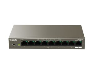 Tenda 9-Port Fast Ethernet Desktop Switch with 8-Port PoE | TEF1109P-8-102W