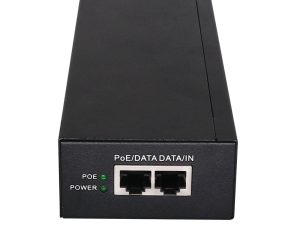 Gigabit Power over Ethernet (PoE) 55V, 1.63Amp 90 Watt (2 x RJ45) & Cord.