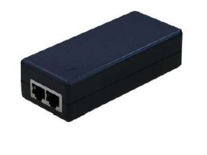 Gigabit Power over Ethernet (PoE) Injector. 24V, 1.25A, Passive, 30 watt.