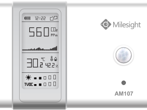 Milesight Indoor Ambience Monitoring - Temperature, Humidity, Motion, Light, CO2, TVOC Sensor