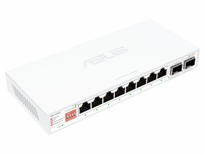 ASUS 8x2.5G + 2x10G SFP+ Unmanaged Network Switch- White