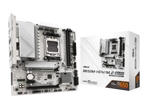 ASRock B650M-HDV/M.2 AM5 Micro-ATX Motherboard - White