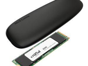 Asus Cobble M.2 SSD Type-C Enclosure and Crucial E100 2TB NVMe Bundle - Black