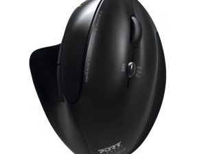 Port Connect Wireless Rechargeable Ergonoc Mouse Bluetooth - Black